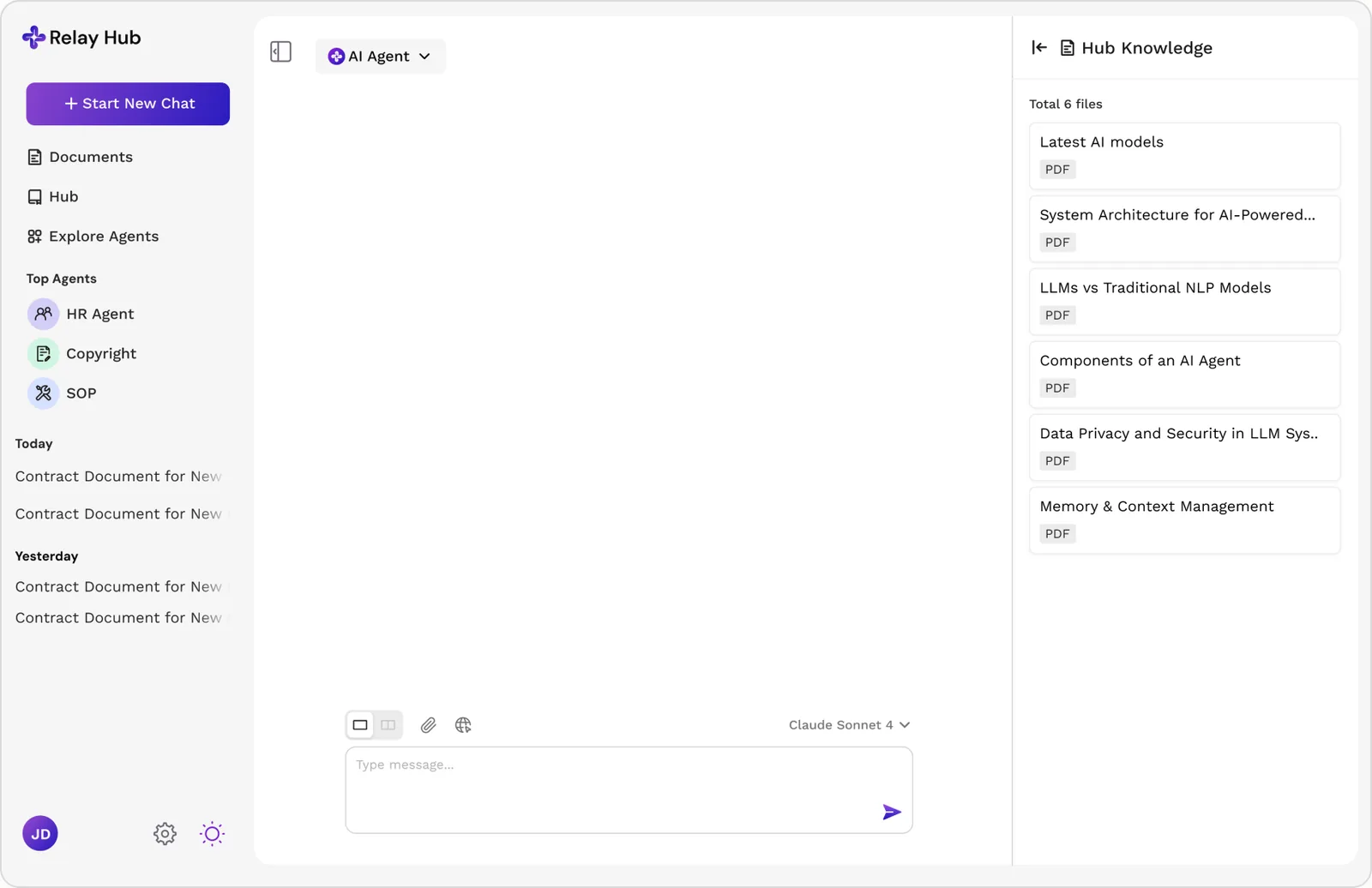 Chatting against the company knowledge base